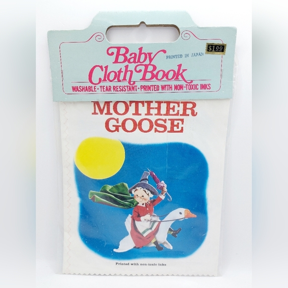 Rare NEW Old Stock Storybook Izawa Hijikata  Mother Goose Cloth book Japan 9707 - Picture 1 of 5